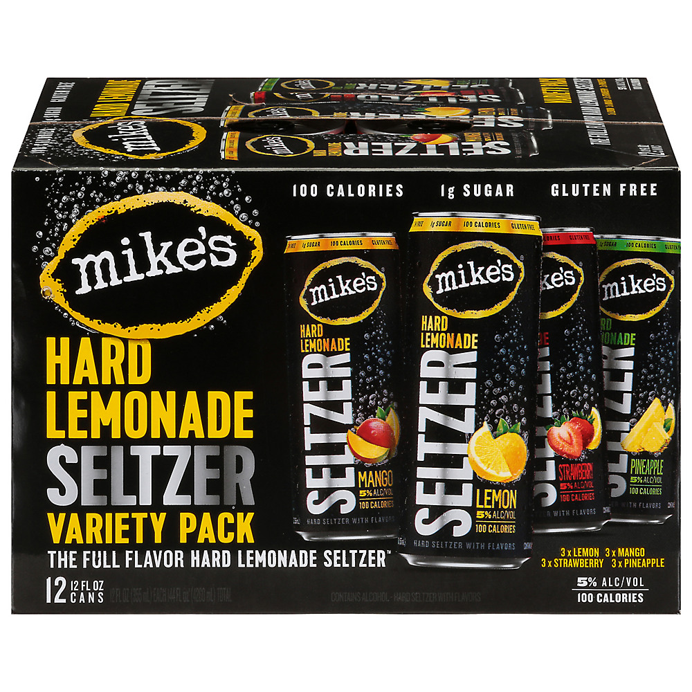 Calories in Mike's Hard Lemonade Seltzer Variety Pack 12 oz Cans, 12 pk
