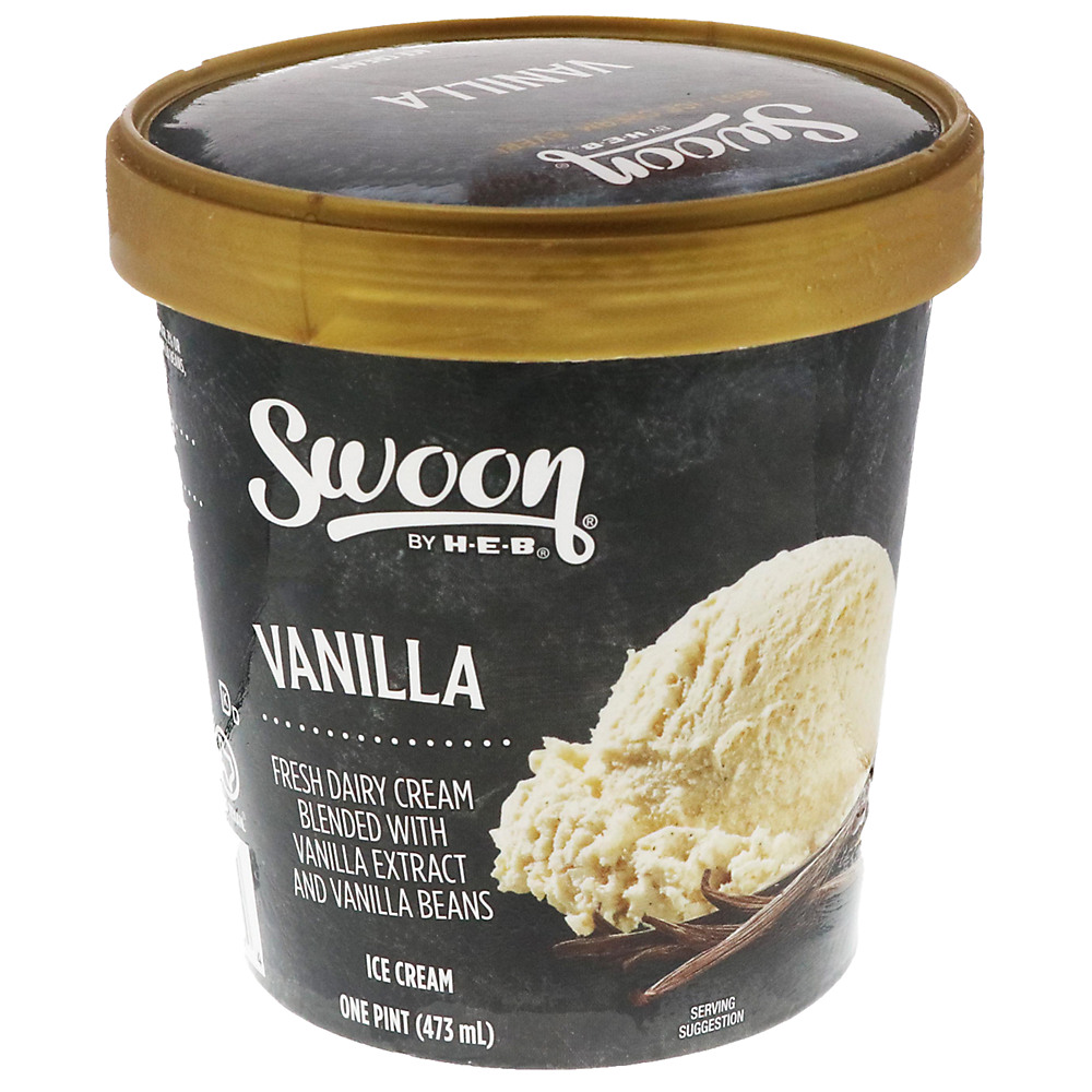 Calories in Swoon by H-E-B Vanilla Ice Cream, 1 pt