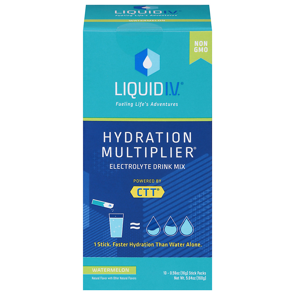 Calories in Liquid I.V. Hydration Multiplier Electrolyte Drink Mix Watermelon Packets, 10 ct