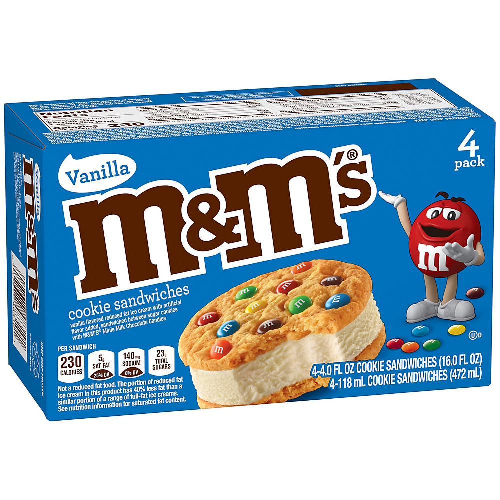 M&M's Cookie Sandwiches, Mint, 4 Pack 4 ea, Novelties