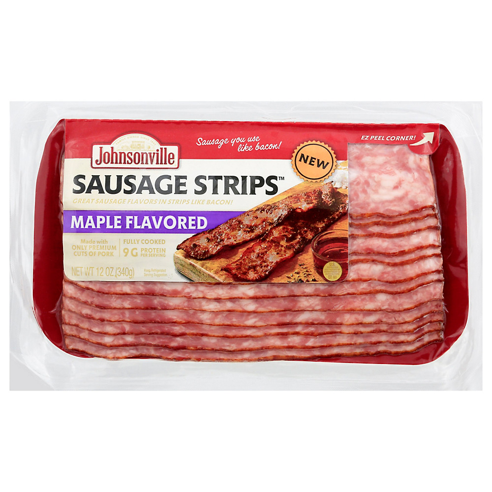 Calories in Johnsonville Smoky Maple Sausage Strips, 12 oz