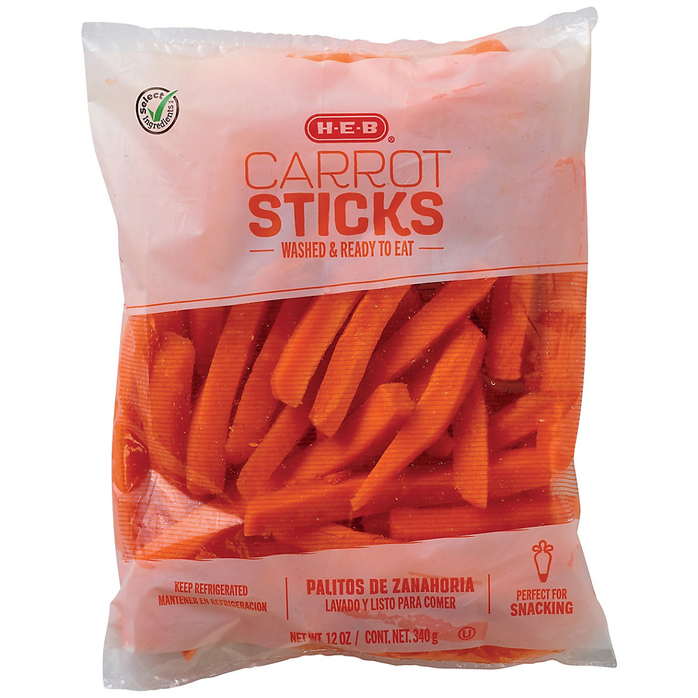 Calories in H-E-B Select Ingredients Carrot Sticks, 12 oz