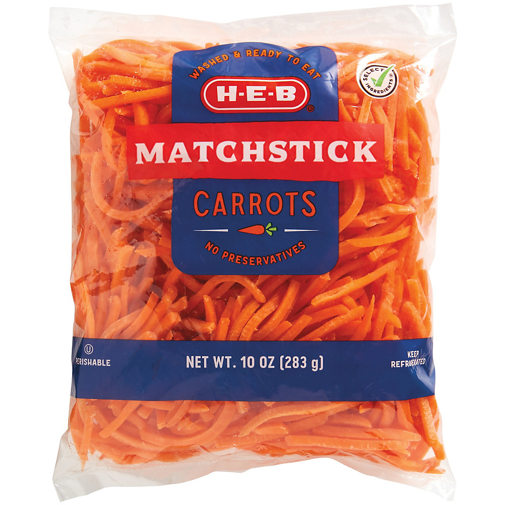 Calories in H-E-B Select Ingredients Matchstick Carrots, 10 oz