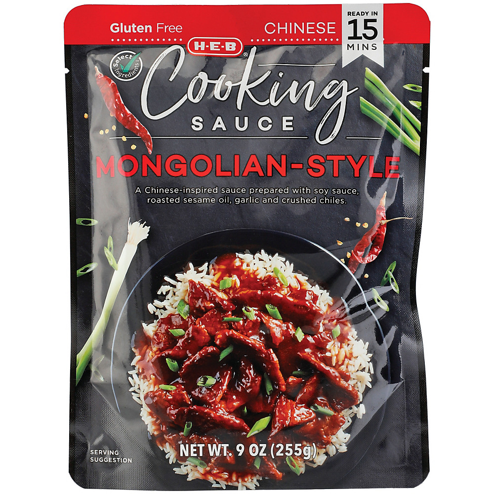 Calories in H-E-B Select Ingredients Mongolian Style Cooking Sauce, 9 oz