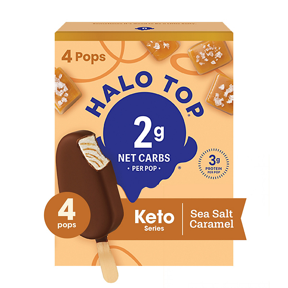 Calories in Halo Top Sea Salt Caramel Keto Pops, 4 ct