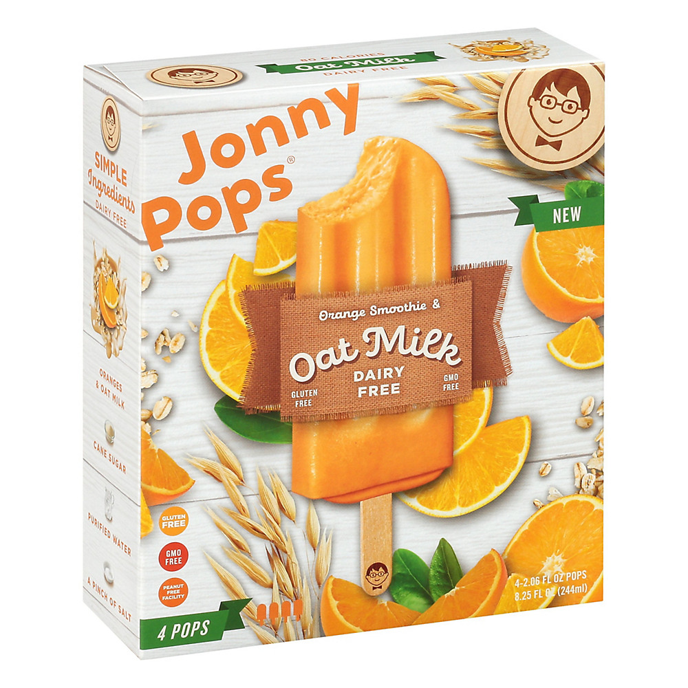 Calories in Jonny Pops Orange Smoothie & Oat Milk Dairy Free Pops, 4 ct