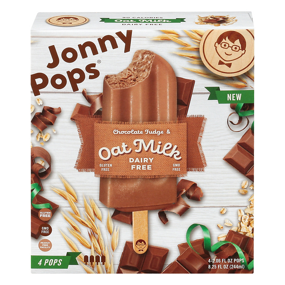 Calories in Jonny Pops Chocolate Fudge & Oat Milk Dairy Free Pops, 4 ct
