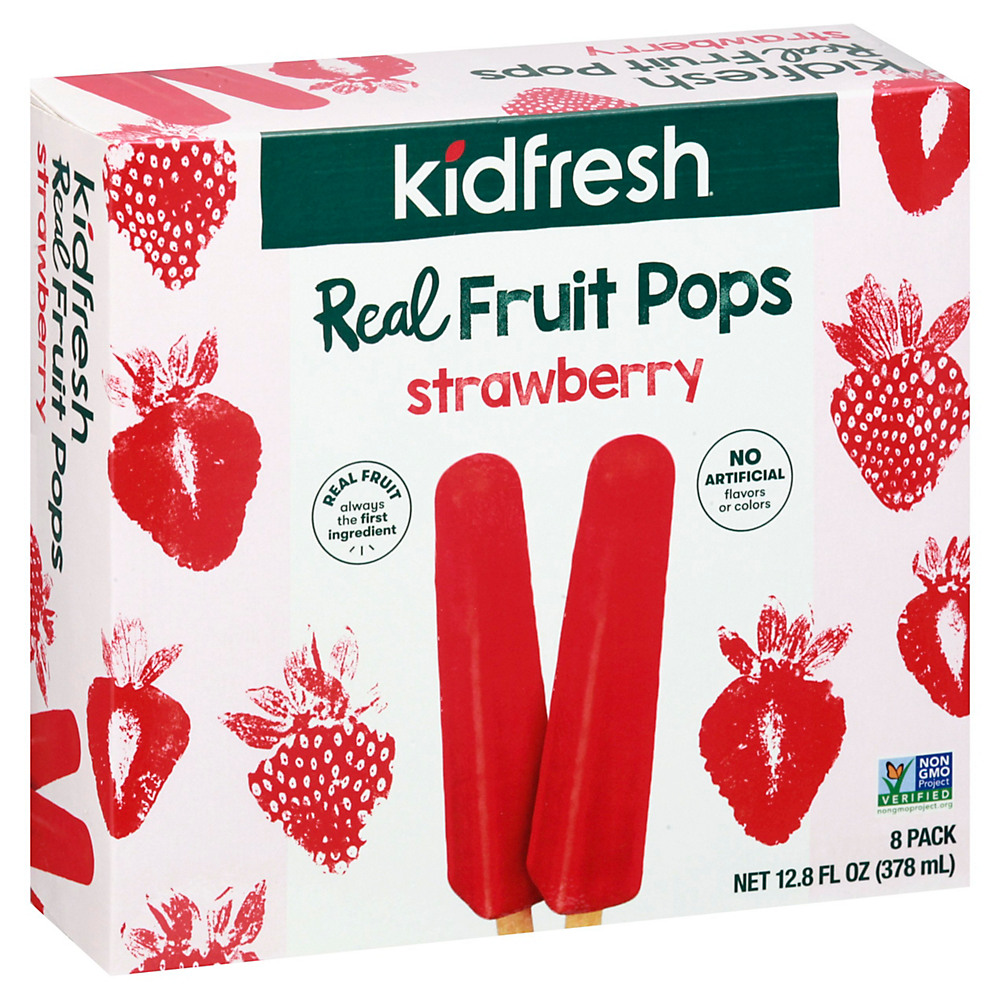 Calories in Kidfresh Strawberry Real Fruit Pops, 8 ct