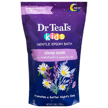 Dr Teal's Kids Gentle Epsom Bath Sleep Soak with Melatonin, 2 lb