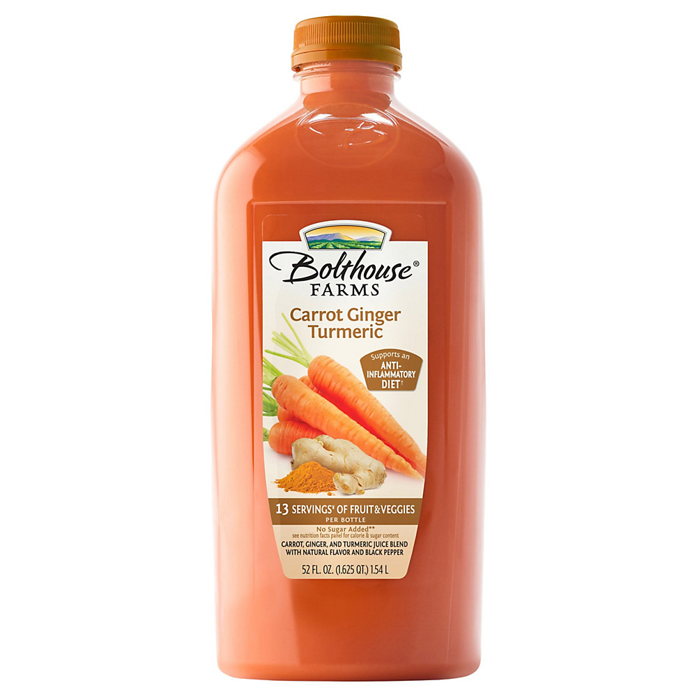 Calories in Bolthouse Farms Carrot Ginger Turmeric Juice, 52 oz