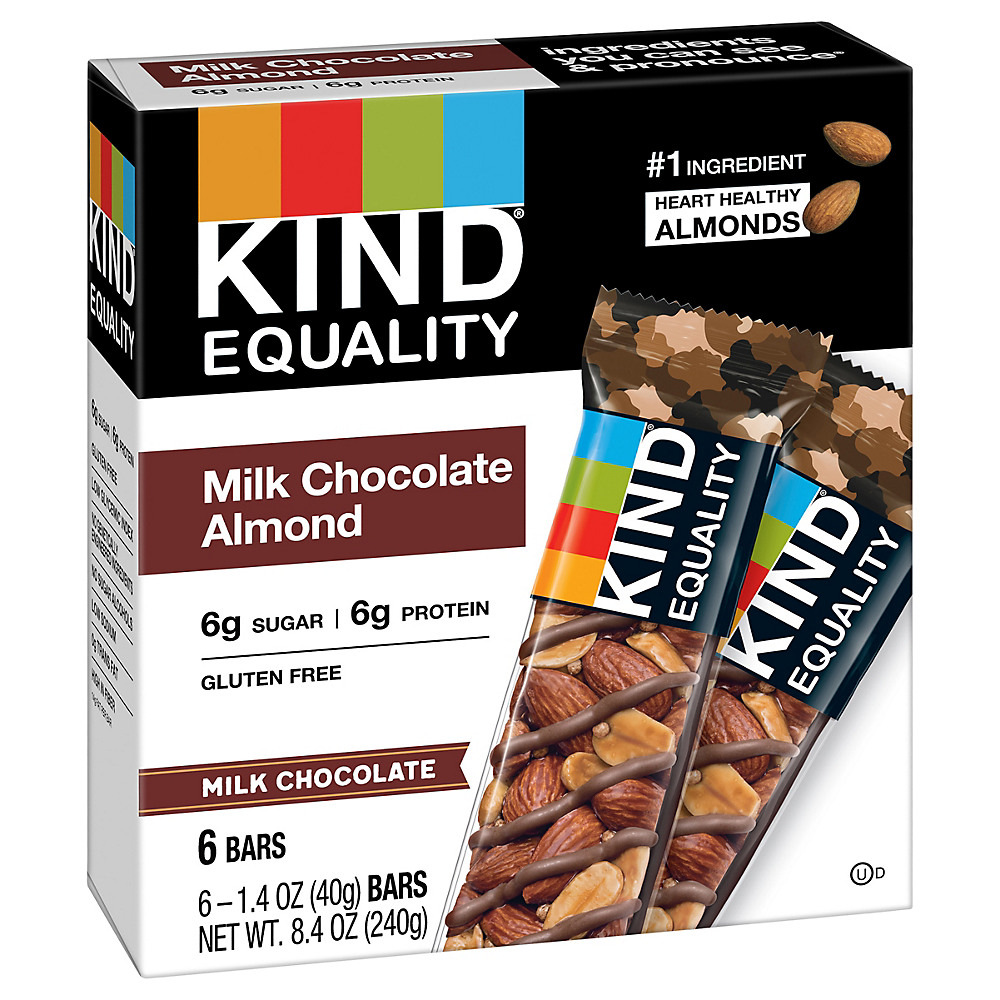 Calories in Kind Milk Chocolate Almond Bars, 6 ct