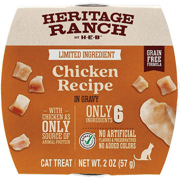 Heritage Ranch by H-E-B Limited Ingredient Grain-Free Wet Cat Treat - Chicken, 2 oz