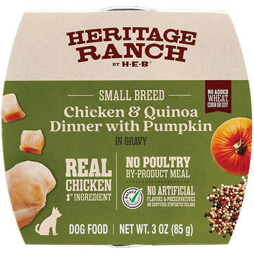 Heritage Ranch by H-E-B Small Breed Adult Wet Dog Food - Chicken, Quinoa & Pumpkin, 3 oz