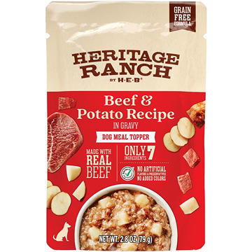 Heritage Ranch by H-E-B Grain-Free Dog Meal Topper - Beef & Potato, 2.8 oz