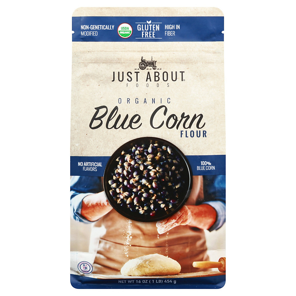 Calories in Just About Foods Organic Blue Corn Flour, 1 lb