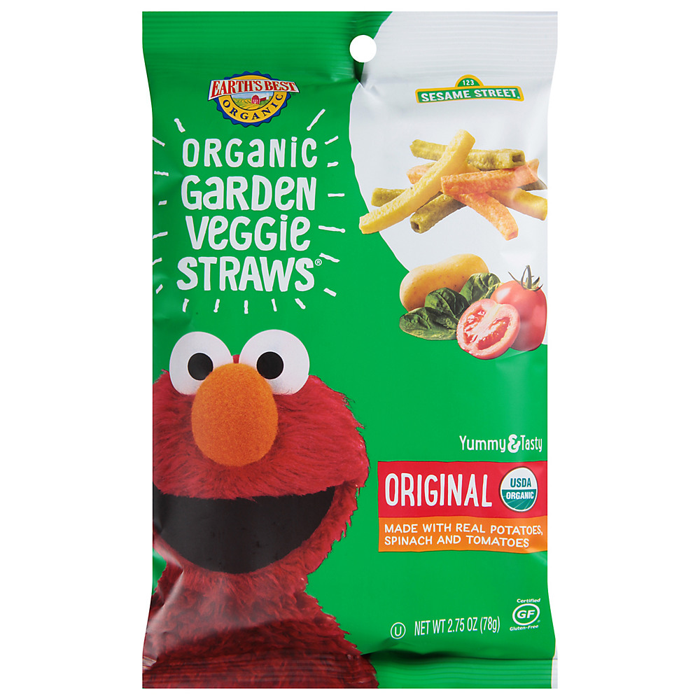 Calories in Earth's Best Sesame Street Organic Garden Veggie Straws, 2.75 oz