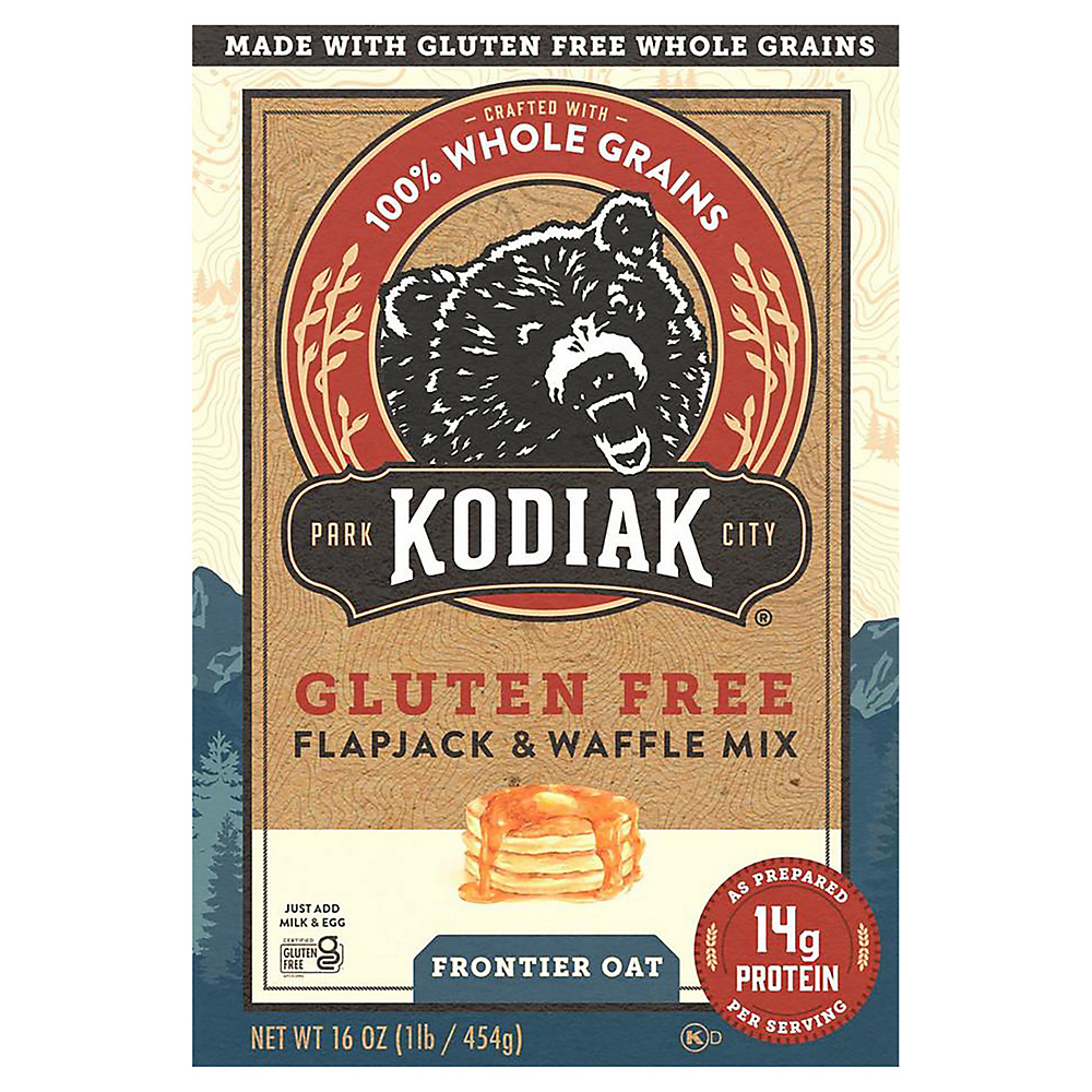 Calories in Kodiak Cakes Gluten Free Frontier Oat Flapjack & Waffle Mix, 16.00 oz