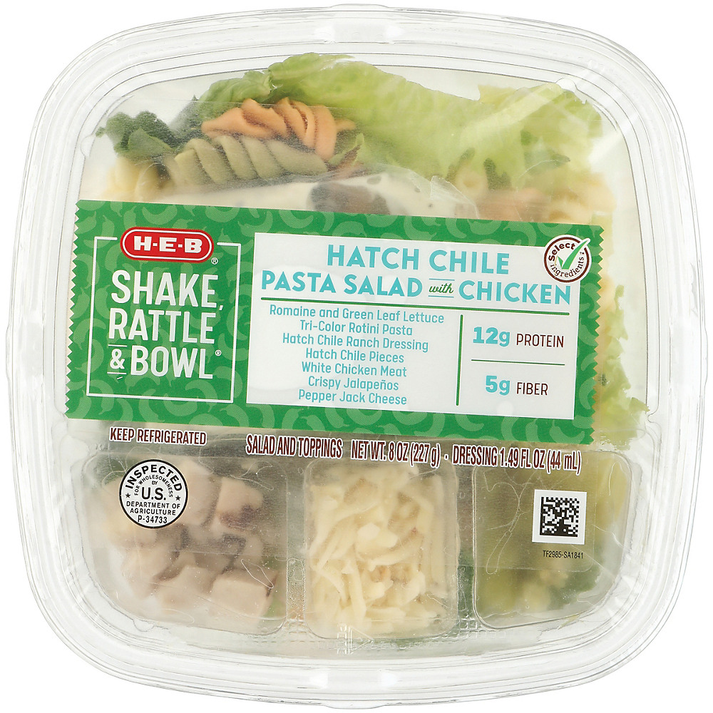 Calories in H-E-B Shake, Rattle & Bowl Hatch Chile with Chicken Salad , 9.5 oz