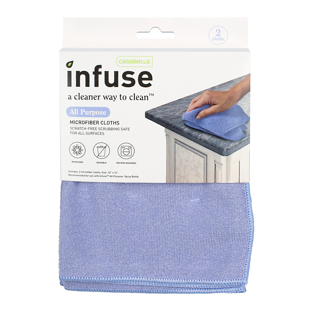 Infuse Glass & Window Microfiber Cloths 2 Count 