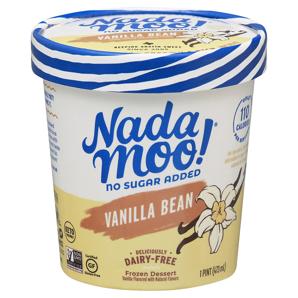 Calories in NadaMoo! No Sugar Added Vanilla Bean Dairy-Free Vegan Frozen Dessert, 1 pt