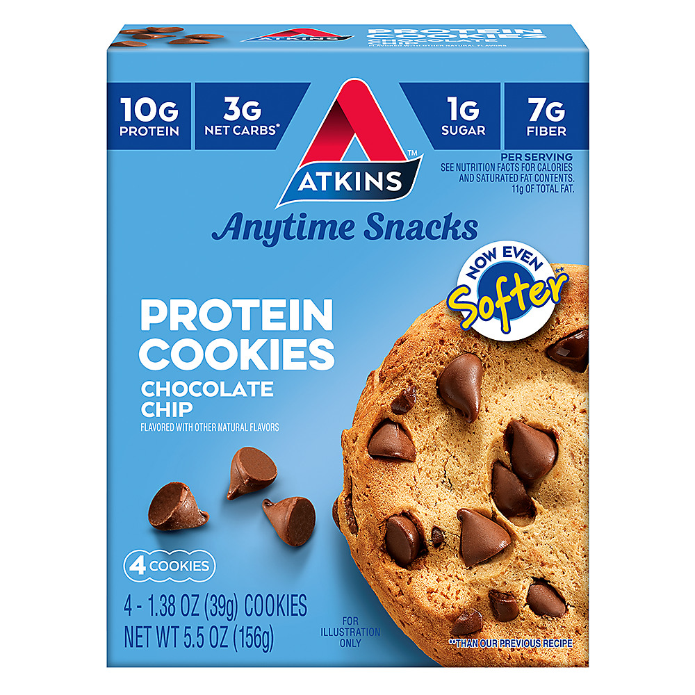 Calories in Atkins Chocolate Chip Protein Cookies, 4 ct