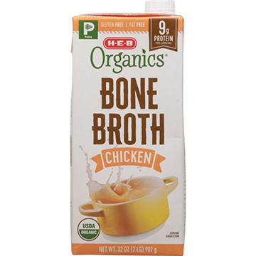 H-E-B Organics Chicken Bone Broth, 32 oz