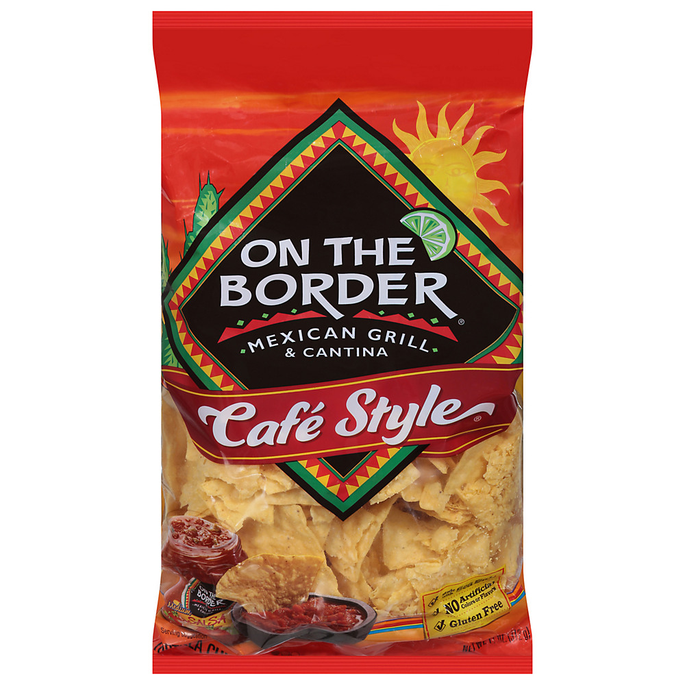 Calories in On The Border Cafe Style Tortilla Chips, 11 oz