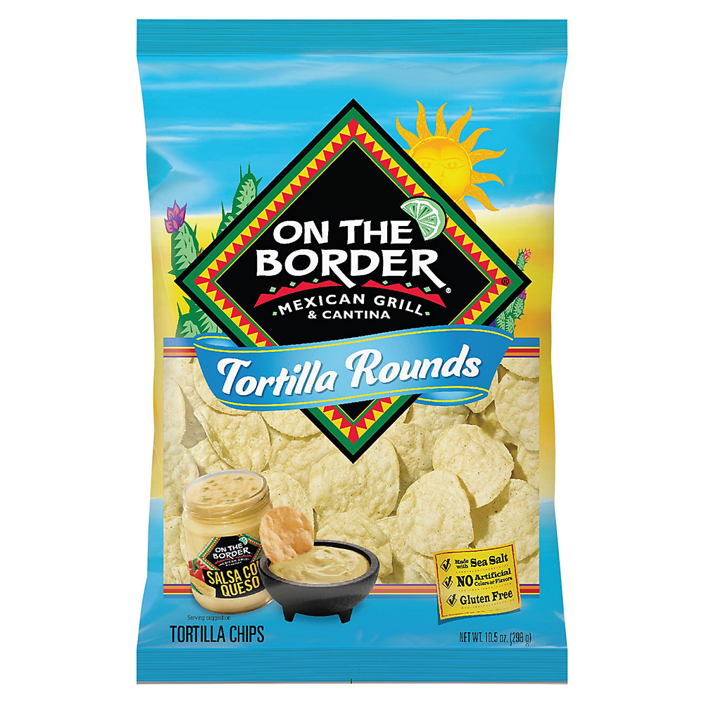 Calories in On The Border Rounds Tortilla Chips, 10.5 oz