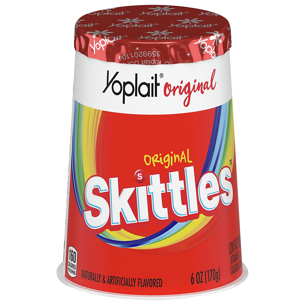 Calories in Yoplait Skittles Low Fat Yogurt, 6 oz