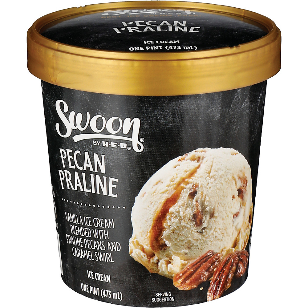 Calories in Swoon by H-E-B Pecan Praline Ice Cream, 1 pt