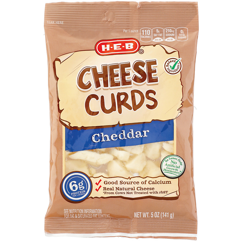 Calories in H-E-B Cheddar Cheese Curds, 5 oz