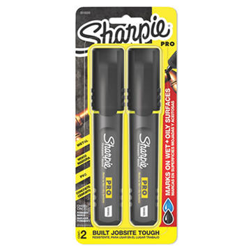 Sharpie PRO Chisel Tip Permanent Markers - Black Ink, 2 pk