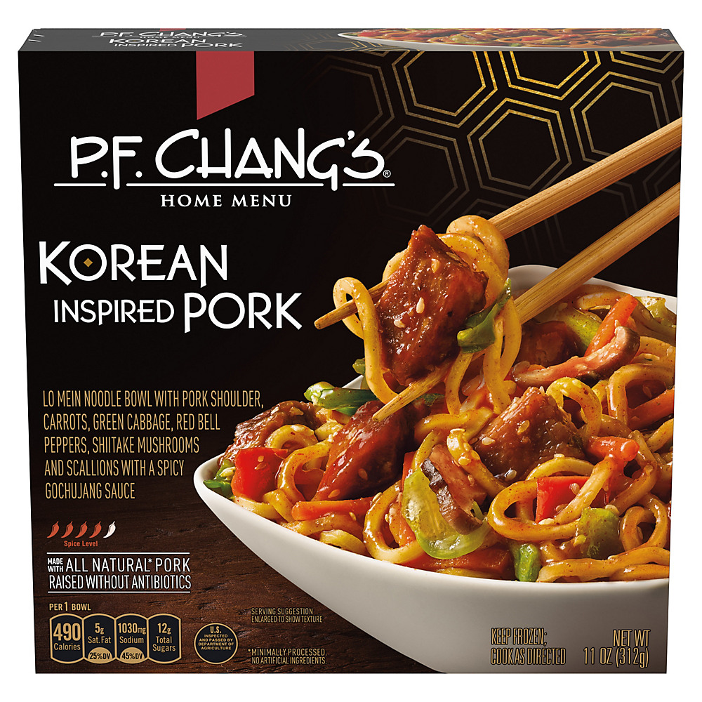 Calories in P.F. Chang's Home Menu Korean Inspired Pork Noodle Bowl, 11 oz
