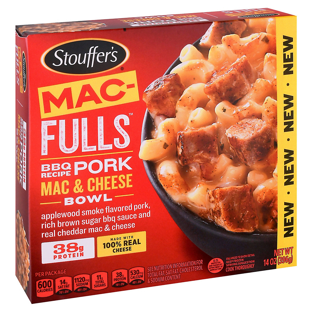 Calories in Stouffer's Mac-Fulls BBQ Recipe Pork Mac & Cheese Bowl, 14 oz