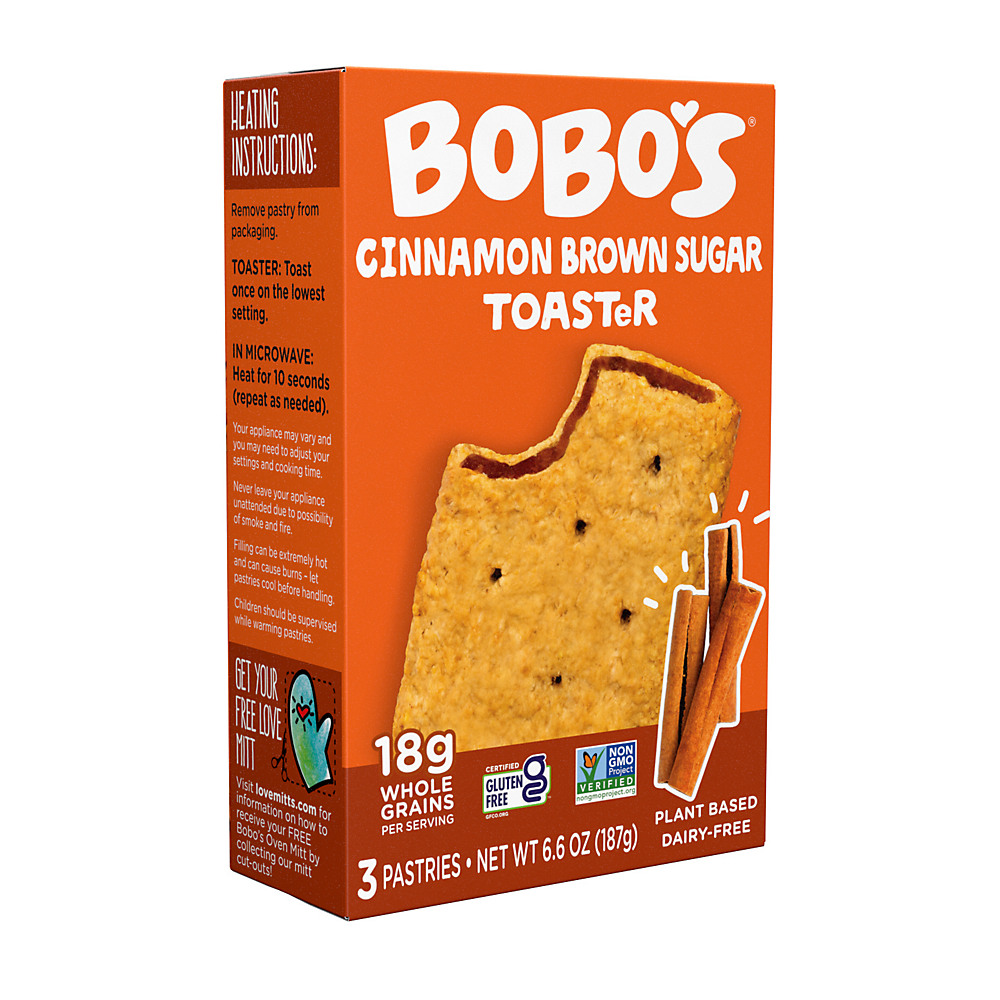 Calories in Bobo's Cinnamon Brown Sugar Toaster Pastries, 3 ct