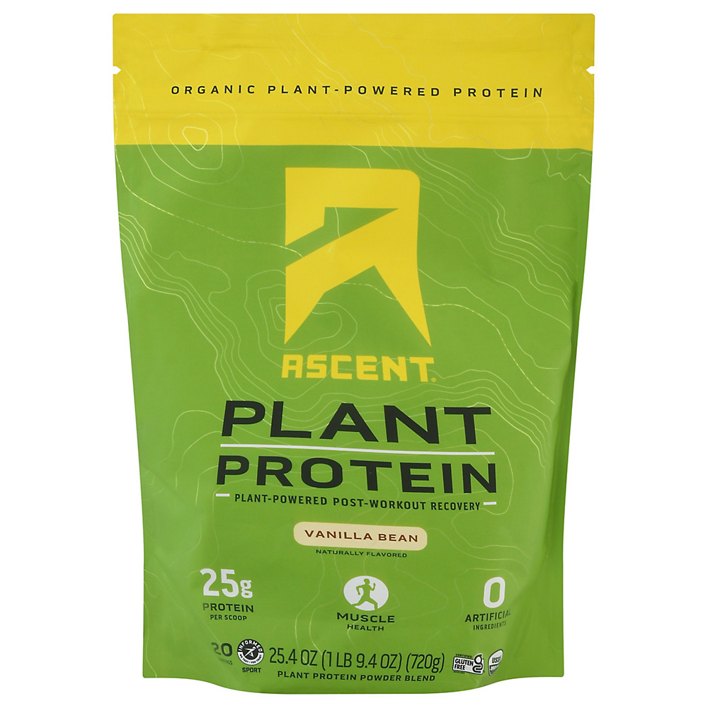Calories in Ascent Plant Protein Vanilla Bean, 1.6 lb