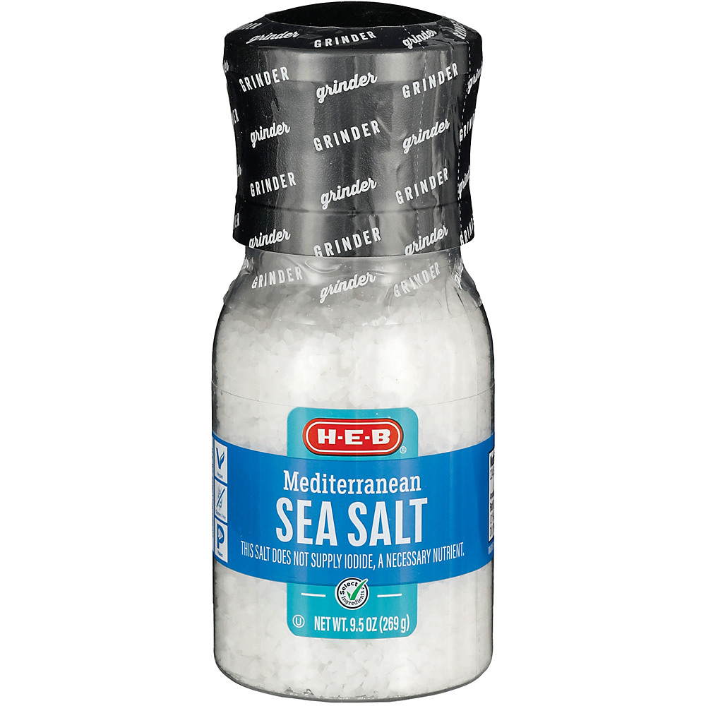 Calories in H-E-B Mediterranean Sea Salt Grinder, 9.5 oz