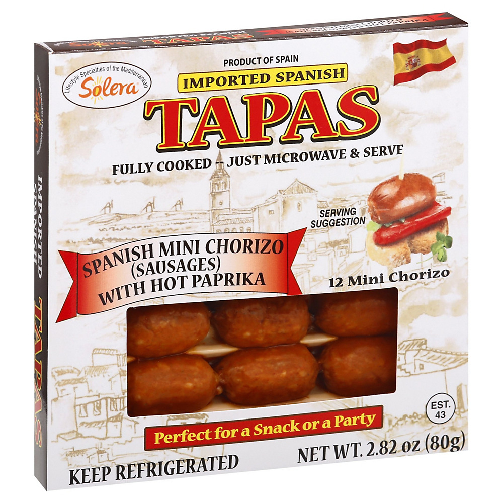 Calories in Solera Tapas Spanish Mini Chorizo, 12 ct