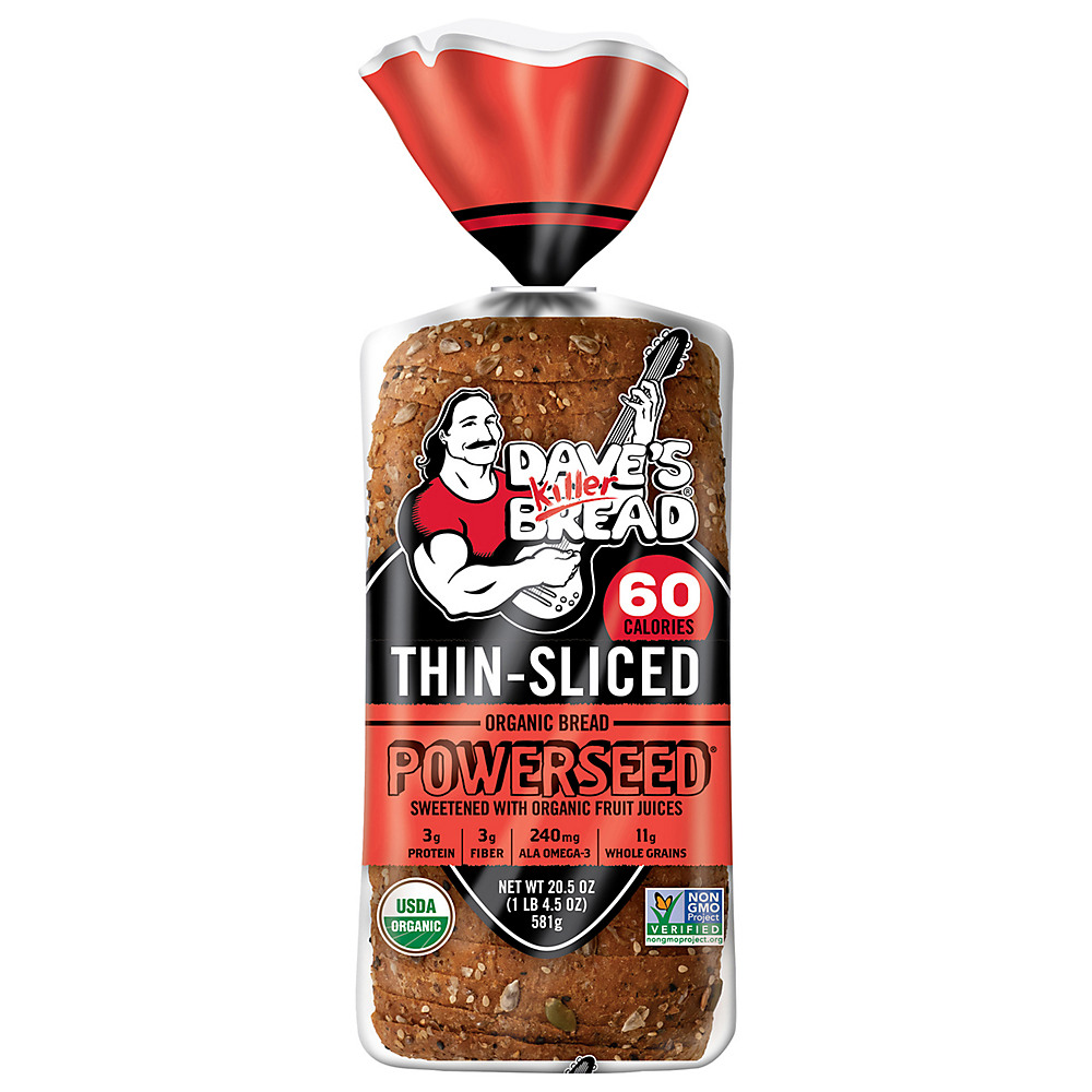 Calories in Dave's Killer Bread Powerseed Thin Sliced Bread, 20.5 oz