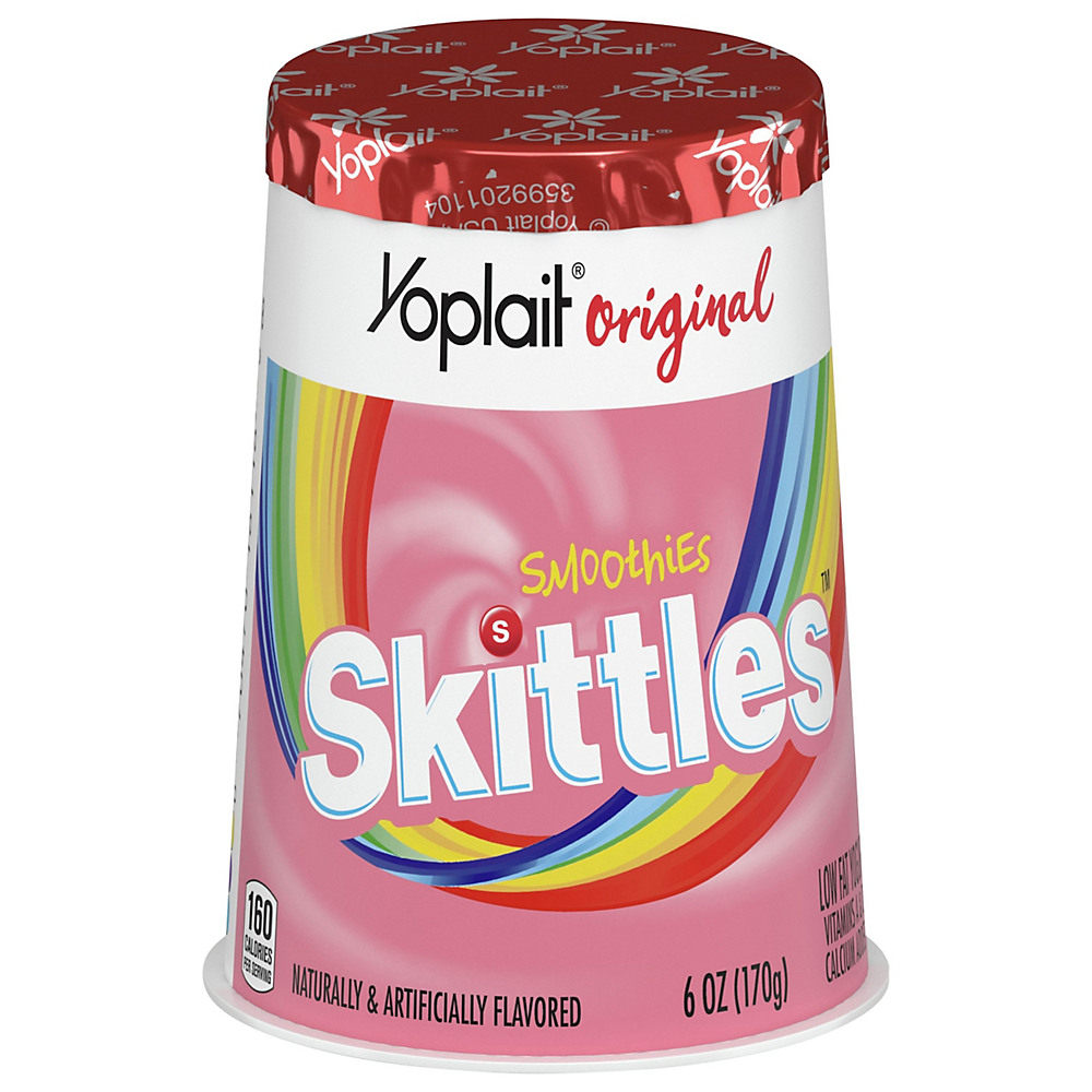 Calories in Yoplait Original Skittles Smoothies Yogurt, 6 oz