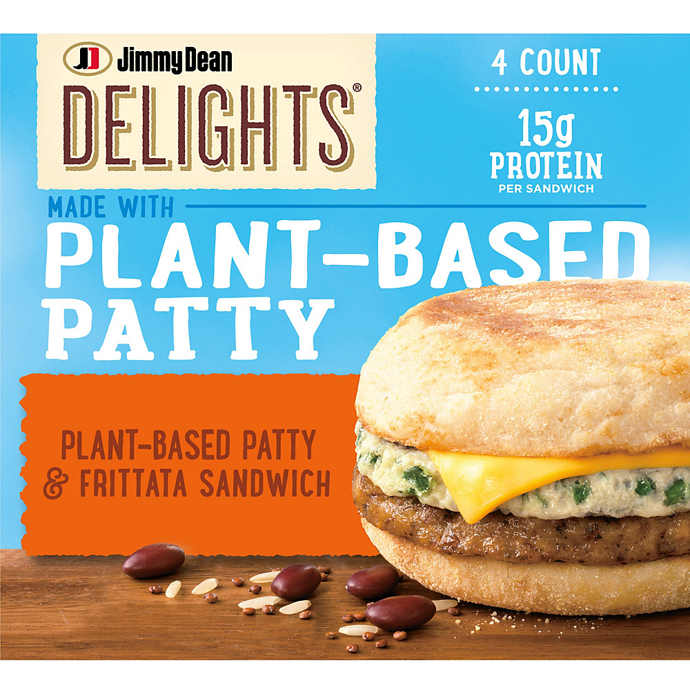Calories in Jimmy Dean Delights Plant-Based Patty Spinach & Egg White English Muffin Sandwiches, 4 ct