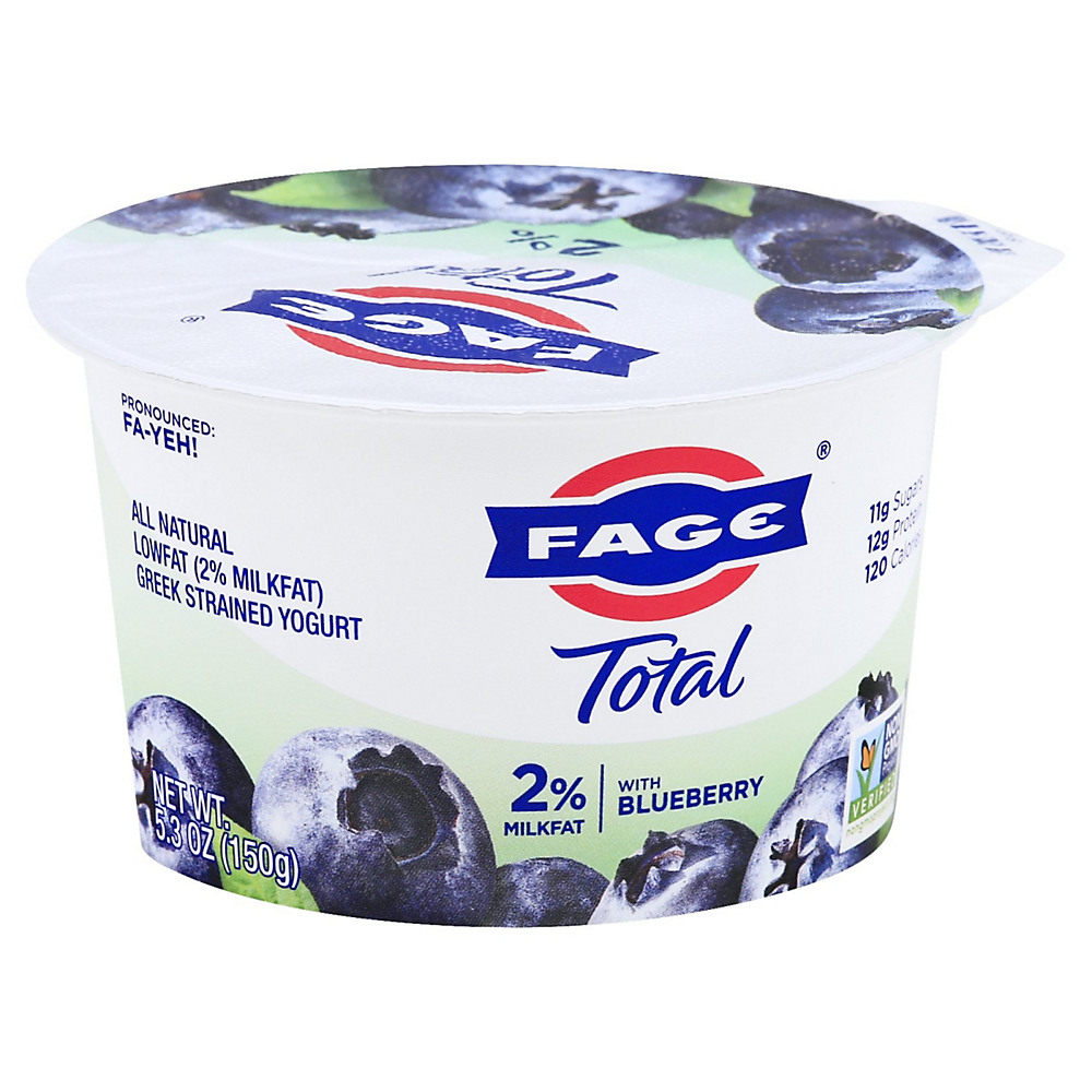 Calories in Fage Total 2% Low-Fat Blueberry Greek Yogurt, 5.3 oz