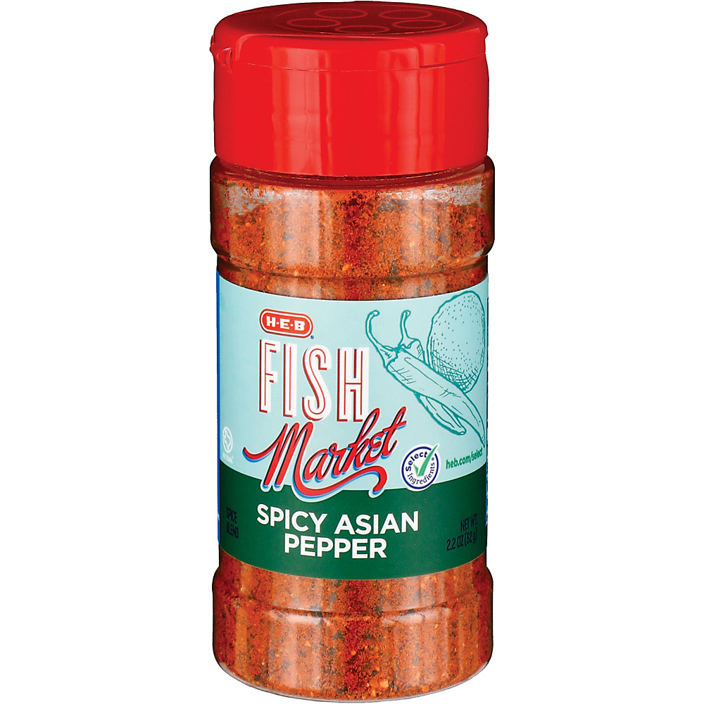Calories in H-E-B Fish Market Spicy Asian Pepper, 2.2 oz