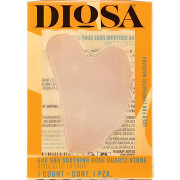 Diosa Gua Sha Rose Quartz Stone, 1-ct