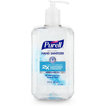 Purell Advanced Hand Sanitizer - Refreshing Gel, 24 oz