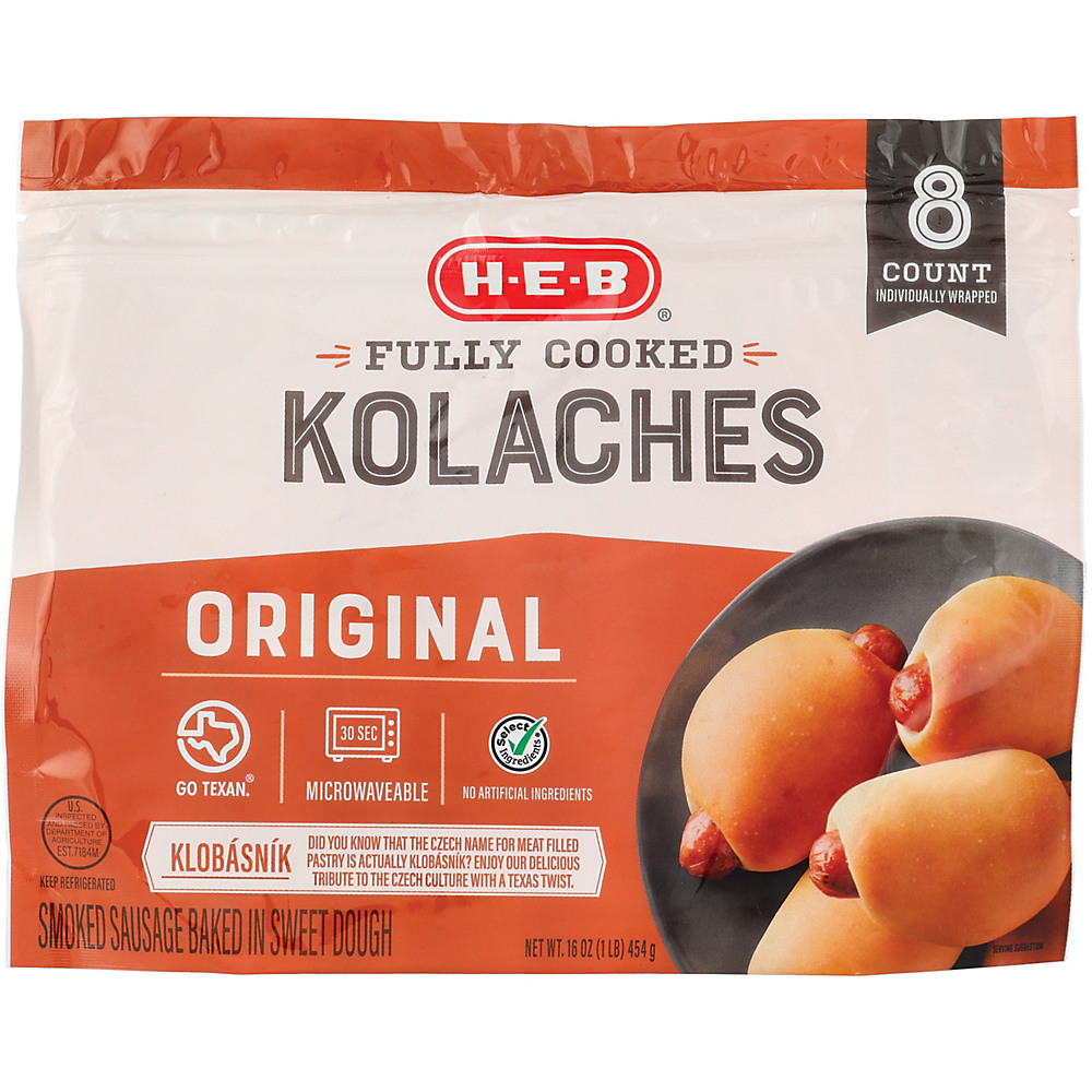 Calories in H-E-B Original Sausage Kolaches, 8 ct