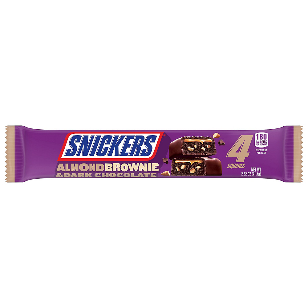 Calories in Snickers Almond Brownie & Dark Chocolate Candy Bar, 2.52 oz