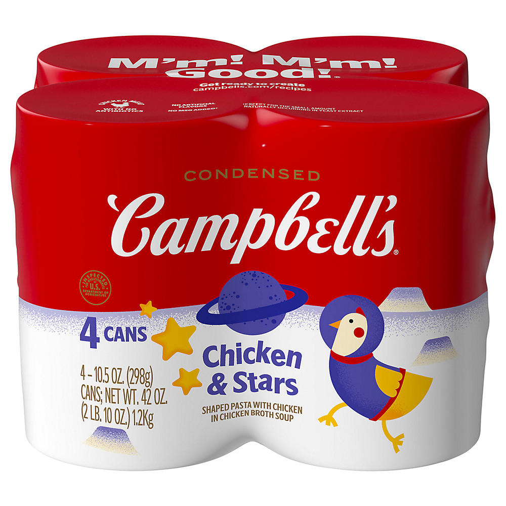 Calories in Campbell's Condensed Chicken & Stars Soup, 4 pk