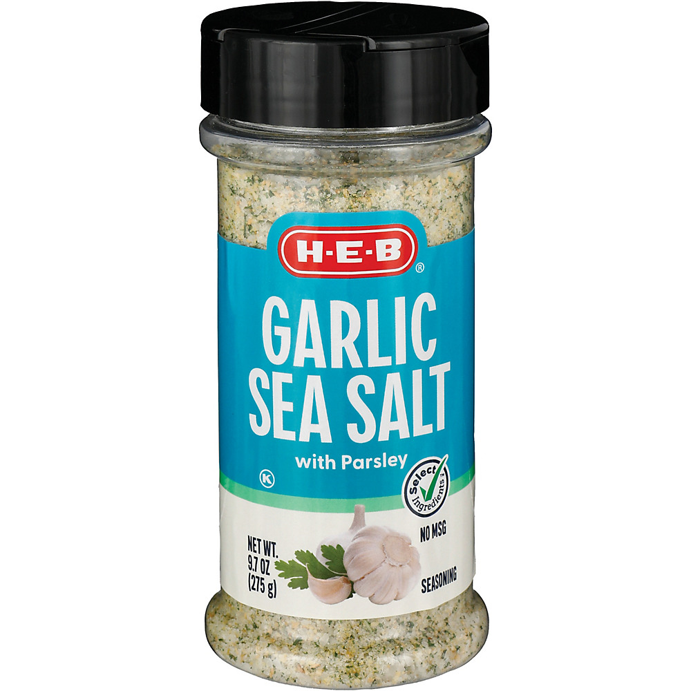 Calories in H-E-B Select Ingredients Garlic Sea Salt With Parsley, 9.7 oz