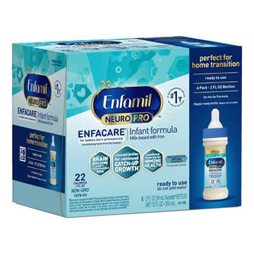 Enfamil NeuroPro EnfaCare Milk-Based Infant Formula Bottles, 6 pk